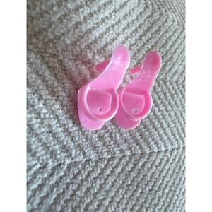 Barbie Doll Shoes Vintage Mules Slides Spike Heel pink